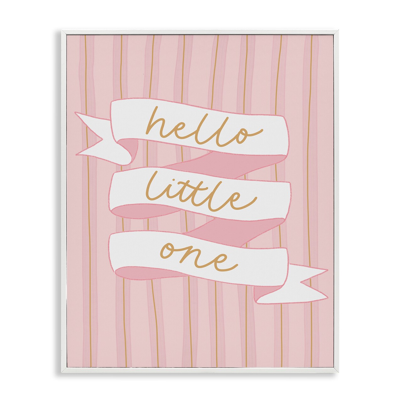 Stupell Industries Pink Hello Little One Framed Giclee, design by Amanda Houston